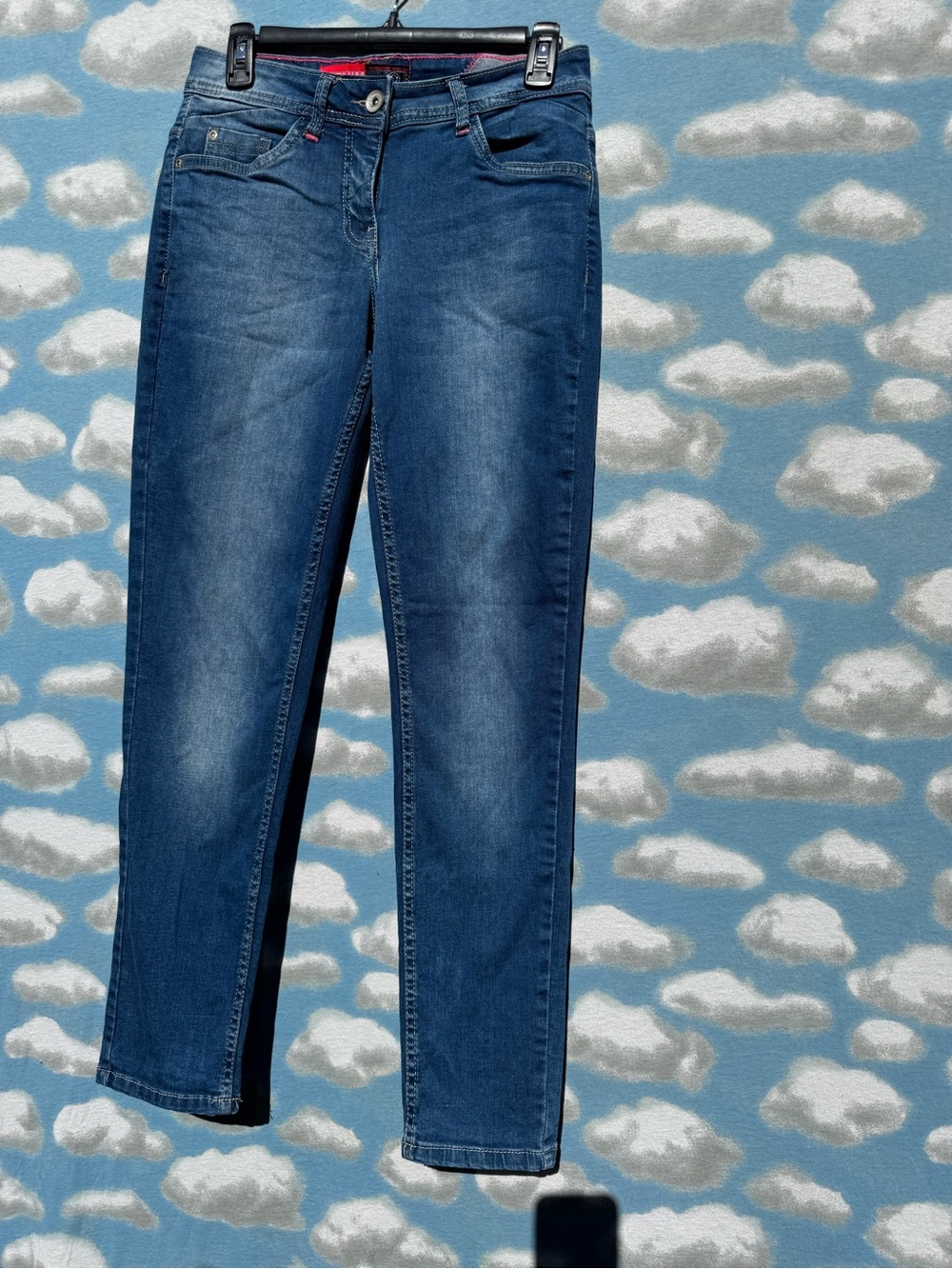 CECIL Denim Evo Medium Wash Straight Leg Jeans Size 28x30